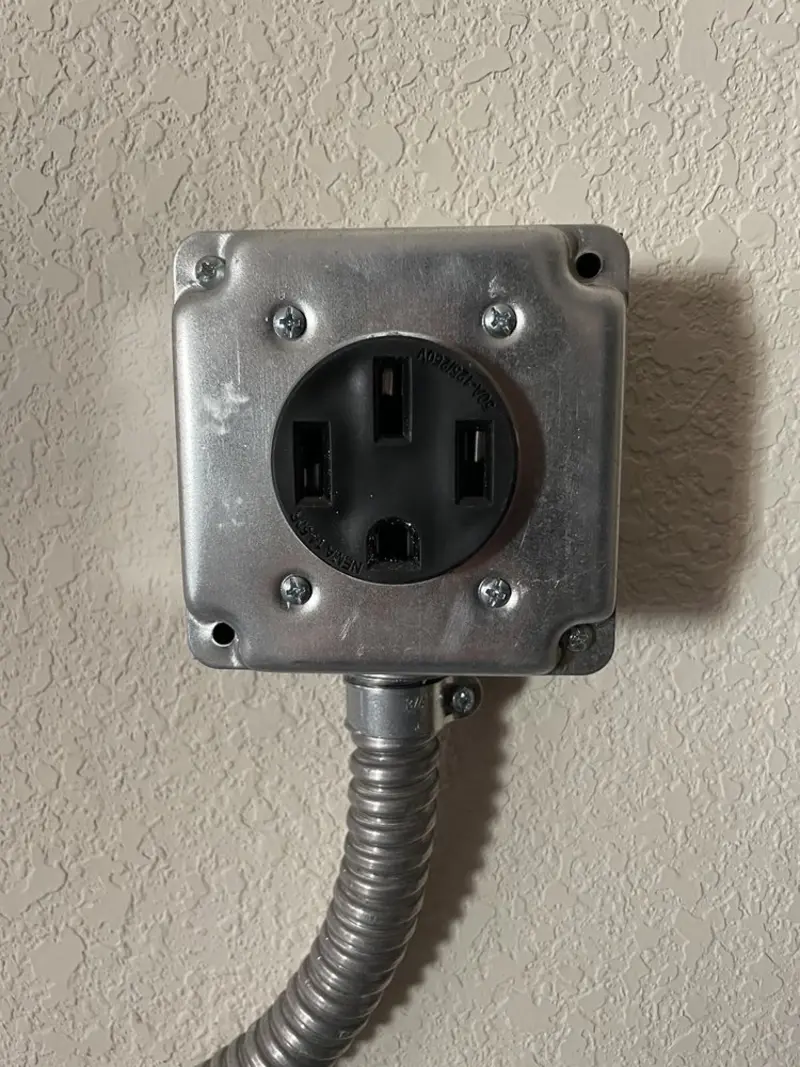 NEMA 14-50 outlet installed for Smart Home Electrical in Lancaster